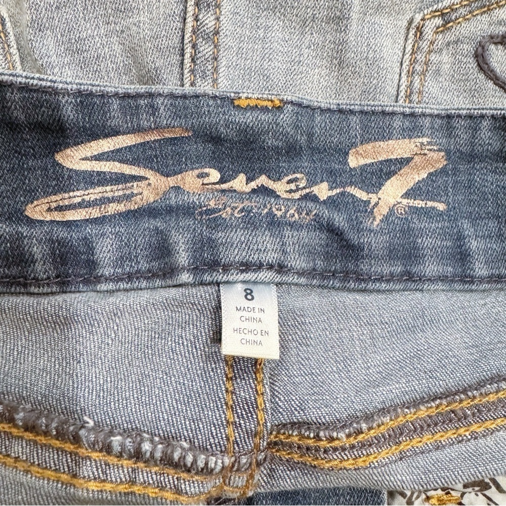 Seven7 | Tummyless Highrise Skinny Jeans Stretch Distressed Size 8 - Picture 5 of 8